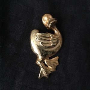 Vintage Dicky Duck brooch